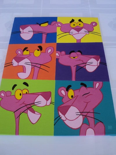 PINK PANTHER ACRYLIC PAINTING ON CANVAS POP ART | eBay