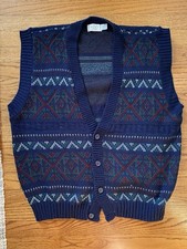 Vintage Men’s Sears Sweater Vest Winter Made in USA (XL)