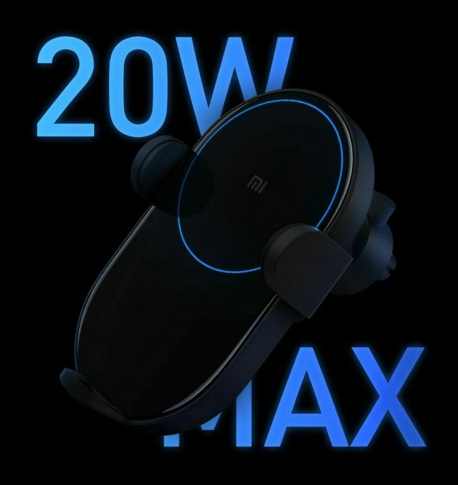 Cargador Coche Inalámbrico Xiaomi 20W Max Eléctrico Auto Pellizco 2.5D Cristal Anillo Luz Foto 4 de 4