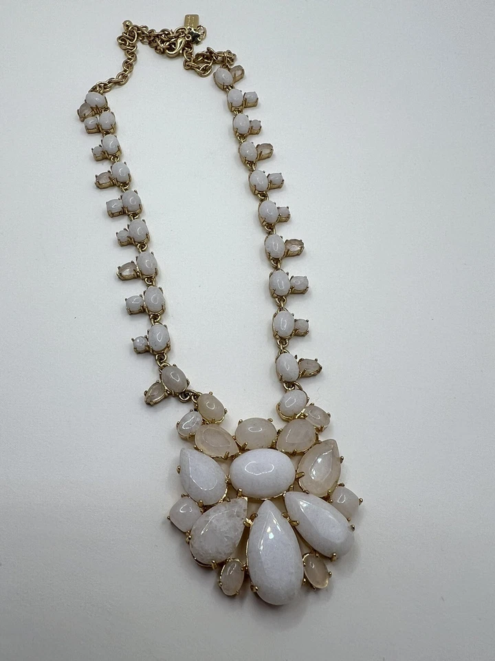 Collar Kate Spade Seastone Brillante Blanco/Blanco roto Ágata SemiPreciosas Gemas Foto 2 de 4