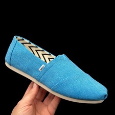 Toms Alpargata Womens Slip on Casual Shoes Size 8 Blue Lightweight Comfortable