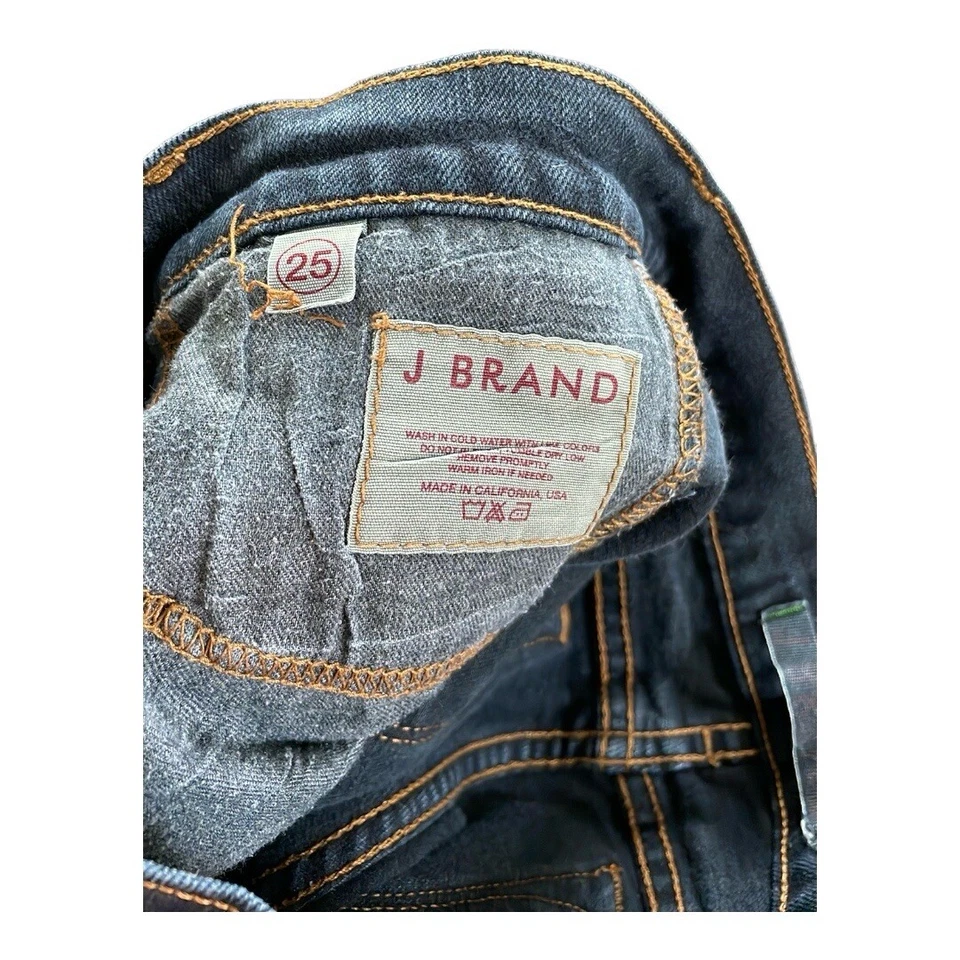 J Brand Dark Blue/BLK 912 The Pencil Leg Jeans Size 25/XS/2 - Image 3 of 4