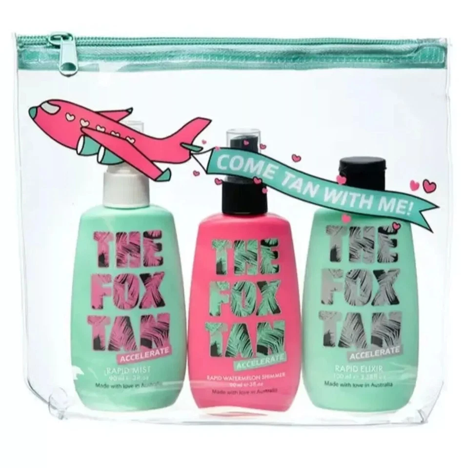 The Fox Tan The Jet Setter Kit Rapid Mist Watermelon Shimmer & Rapid Elixir