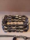 Hematite 3 Strand Ovals Necklace And Bracelet Set — photo 3