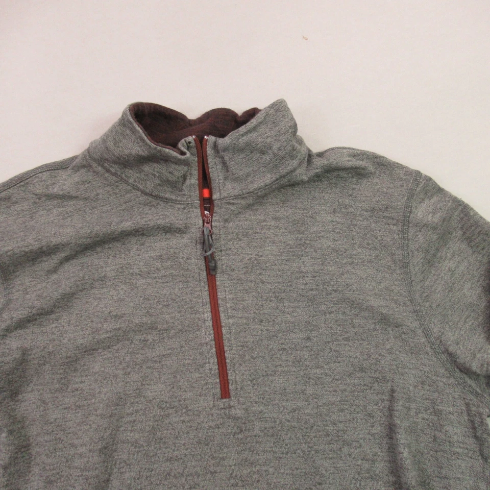 Pullover North Face Para Hombre Mediano Manga Larga 1/4 Cremallera Informal Ligero Gris Foto 2 de 4