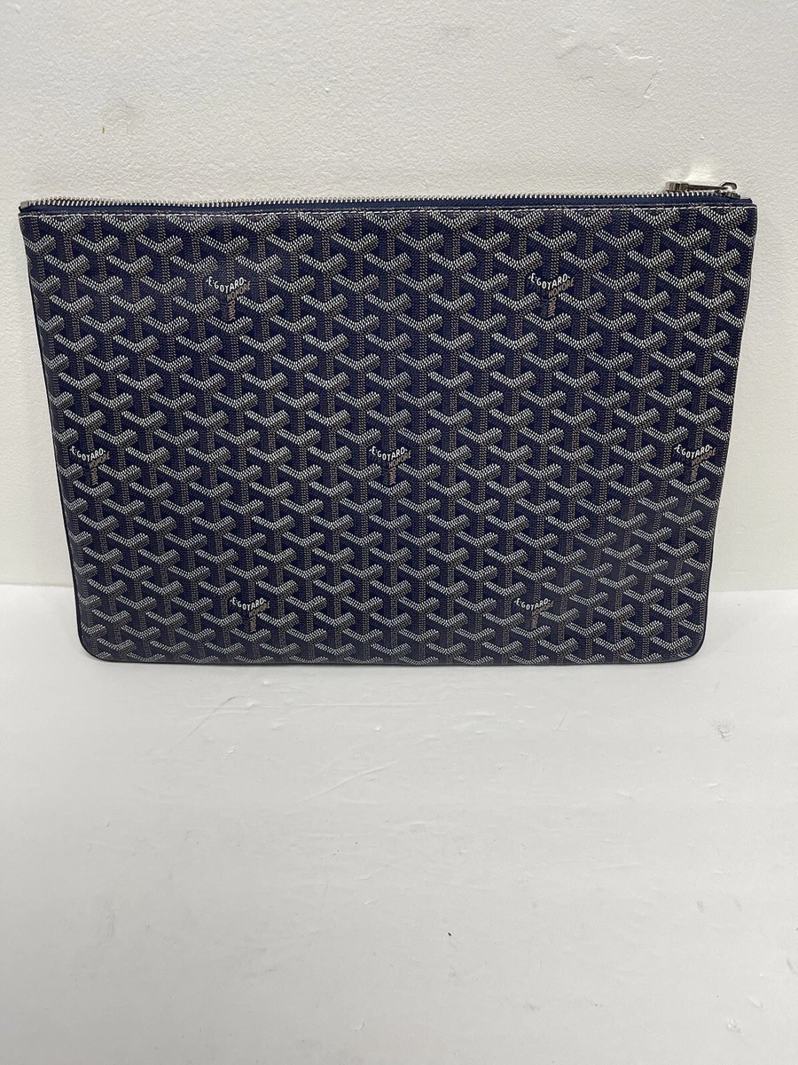 Goyard Blue Laptop Sleeve/Document Sleeve 15x 11”