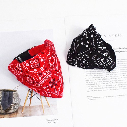 Hunde Halsband Bandana Hundehalsband Mit Tuch ROT Verstellbar Kettenhalsband ^ - Picture 11 of 25