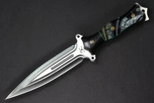 Busse Custom FMV6 .21" Satin/Competition INFI w/CBTs,  G-rexed Clam Shell Handle