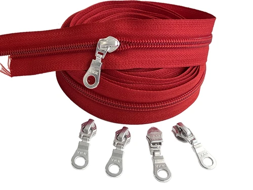 Continuous Chain Zipper YKK #5 Nylon Coil by The Yard - Donut Pull Make-A-Zipper