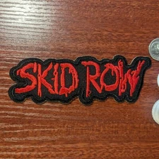 Skid Row Patch Hard Rock Band Heavy Metal Music Embroidered Iron On 1.5x.4.25"
