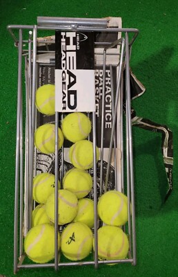 Vintage Head Headgear Tennis Ball Practice Basket Carries 45 Balls