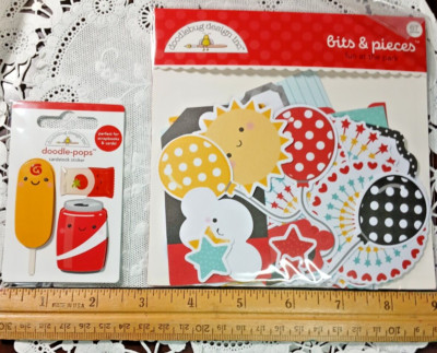 Doodlebug Design 2 items: Fun at The Park Diecuts- bits& Pieces/67 ct & 3 pc POP