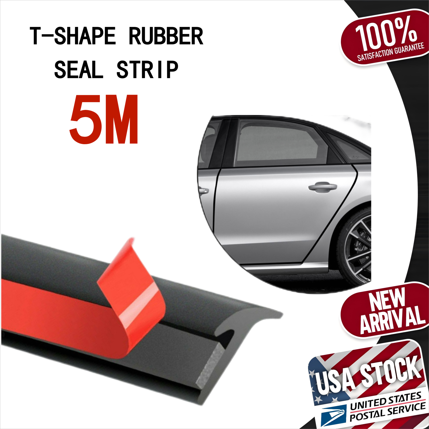 Dodge T-Shaped Rubber Car Door Edge Moulding Weather Strip Trim 16.5ft