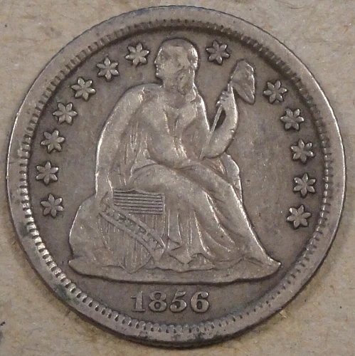 1856-O Seated Liberty Dime 10c XF