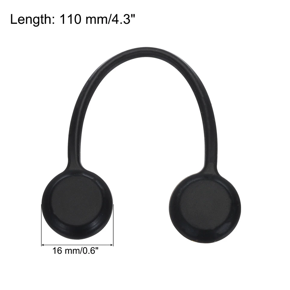 Magnetische Kabelclips 4,3" x 0,6" Schwarze Organisatoren Kabelbinder, 10 Stück - Bild 2 von 4