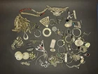 Bulk Lot Vintage Sterling Silver & 9ct Gold Scrap Jewellery 184.2 Grams