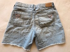Girls Abercrombie Jean Shorts 13/14 Bow Embroidery