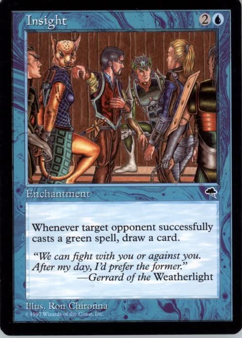Insight 68 Uncommon Tempest Magic: The Gathering Moderately Played