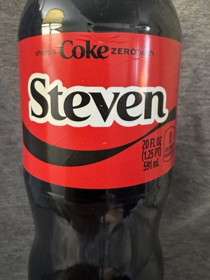 Share a Coke with  Steven  2025 Personalized Gift Coca~Cola Bottle 20oz HTF Zero