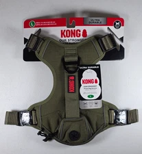 KONG Ultra Durable Dog Harness Green Large Waste Bag Pocket