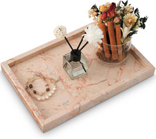 Marble Bathroom Tray,Pure Natural Vanity Tray,Marble Trays for Kitchen Counter N