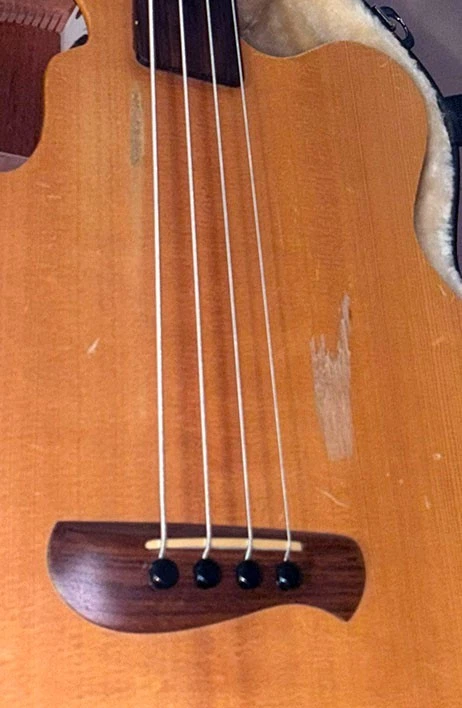 Tacoma Thunderchief CB10C baixo acústico/elétrico sem trastes, FRETE GRÁTIS! - Imagem 2 de 4