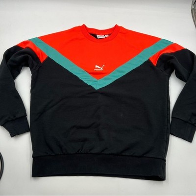 Men's PUMA Iconic MCS sweatshirt SZ M. Retro Orange/blue/black.