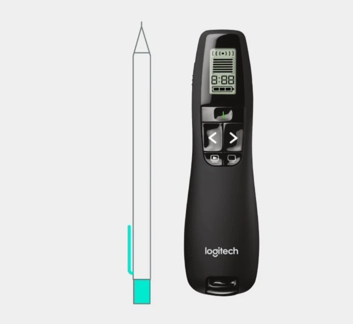 Logitech R700 Laser, Präsenter, Laserpointer, Timer, 6 Tasten, Remote - Bild 3 von 4