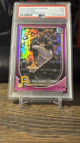 Pittsburgh Pirates Paul Skenes 14 card lot with Bowman PSA 7, Cosmic RC, more