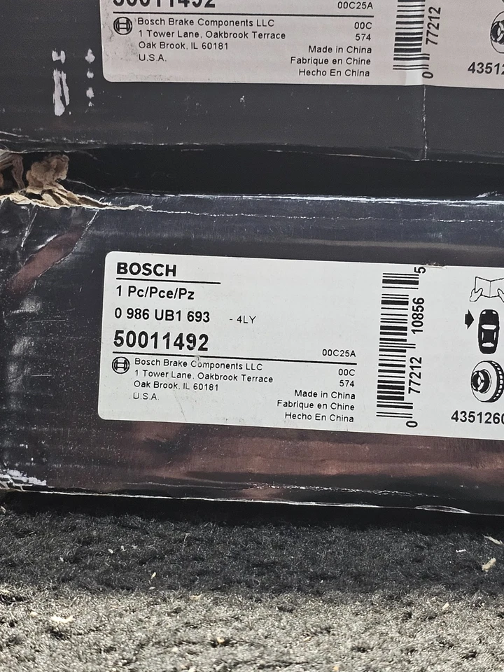 (CANTIDAD 2) Rotor de freno delantero Bosch 50011492 QuietCast para Lexus GX 2010-2020 Foto 2 de 4