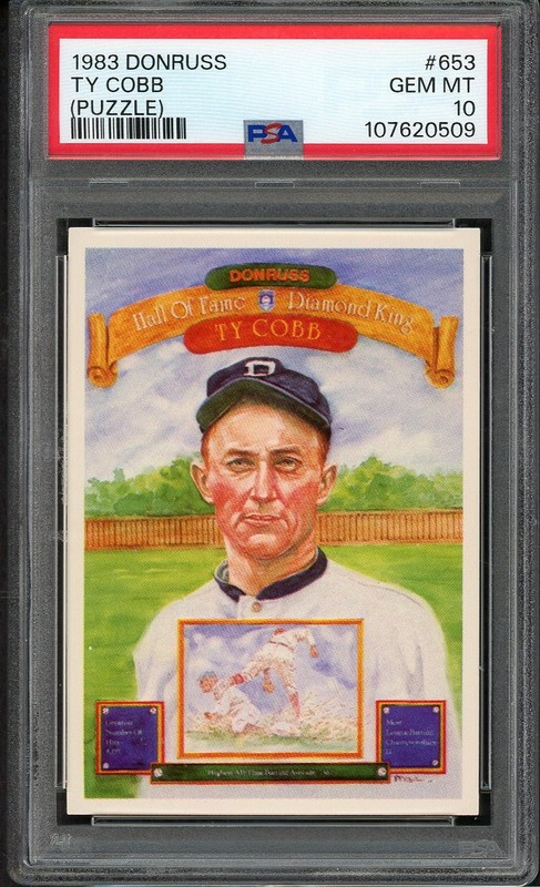 1983 DONRUSS #653 TY COBB TIGERS PSA 10 GEM MINT 562361 (KYCARDS)