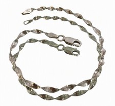 ATI Italian Sterling Silver 925 Twisted Herri...