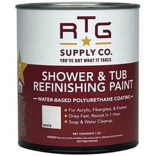 Quick-Drying RTG Shower & Tub Refinishing Paint, 32 Oz - Waterproof Satin Finish 2.09 per fl oz