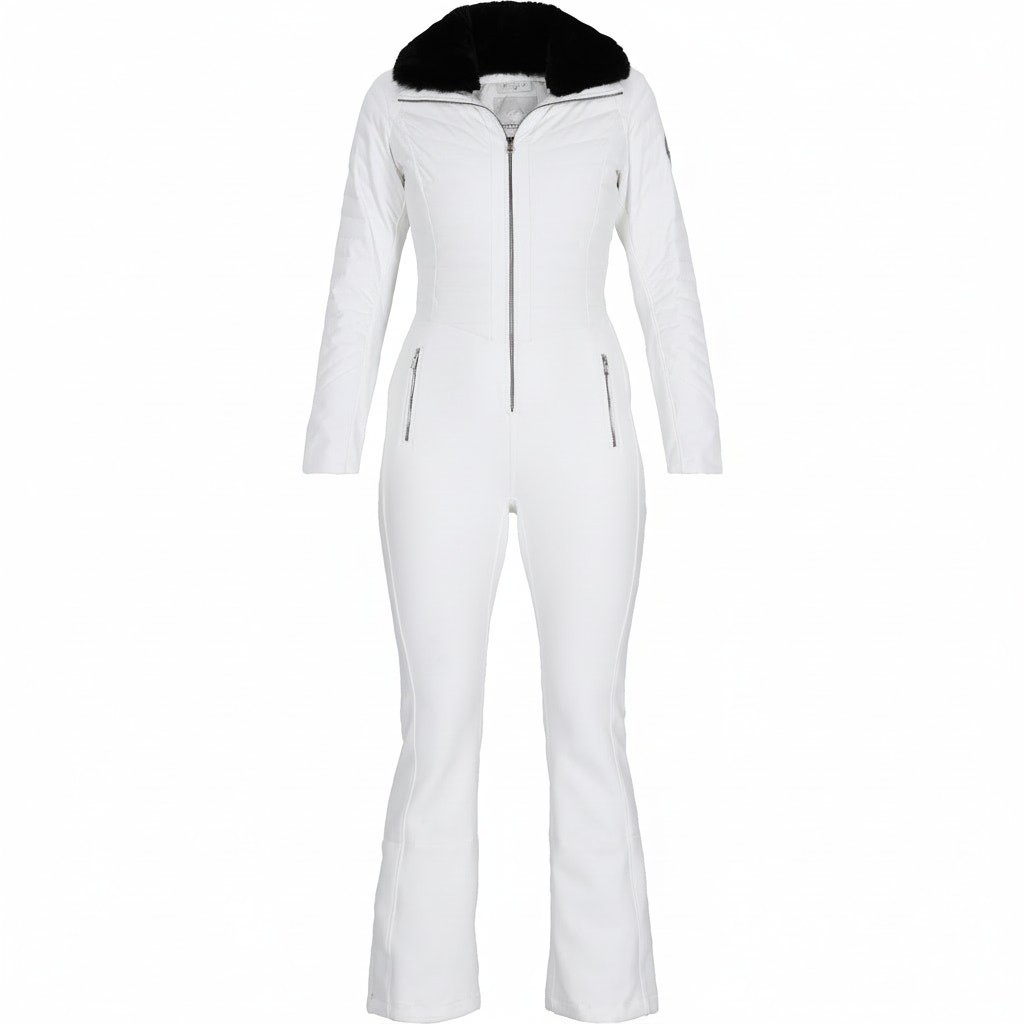 Obermeyer Katze Snowboarding Ski Suit 550 FP White Black Size 8