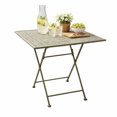 Gartentisch Solea Khakigrün Metalltisch nostalgisch HTI-Living