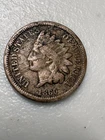 1860 Copper Nickel Indian Head Cent Circulated Condition SKU#3890