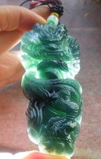 Video Certified Icy Green 100 Natural A Jade jadeite Pendant Dragon 714648