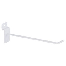 100 Pcs Slat Wall Hooks 2" x 8" Metal Display Hooks for Garage Retail, White