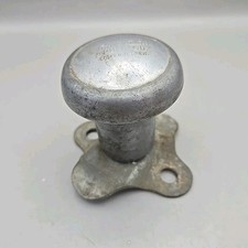 Vintage Steering Wheel Spinner Knob Irrigation Pump Co. Made In USA Silver Metal