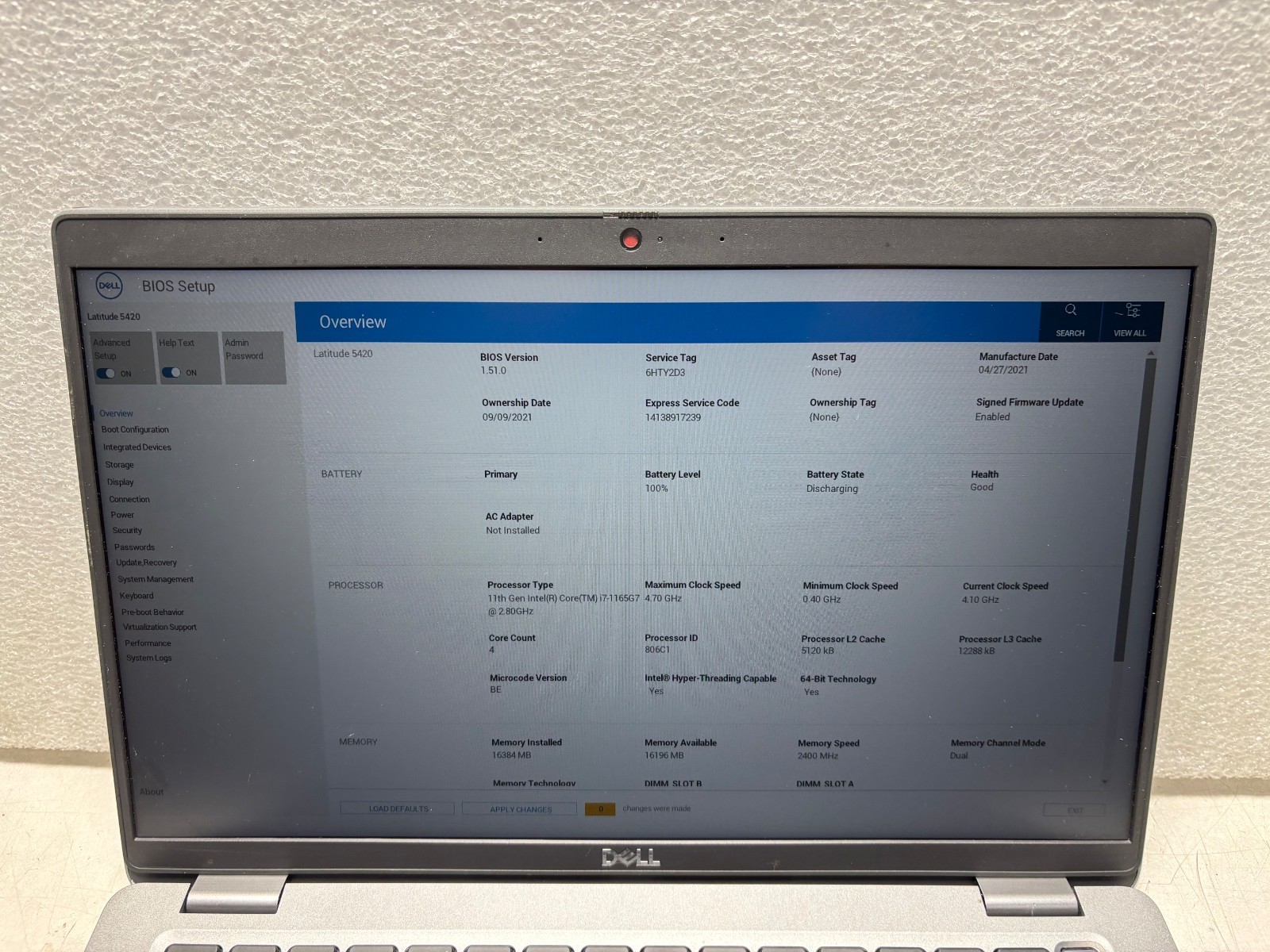Dell Latitude 5420, 14-Inch Laptop, with Intel Core i7-1165G7, Windows 11 Pro