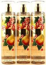 QTY 3 - Bath Body Works PEARBERRY Fine Fragrance Body Mist Spray 8oz
