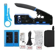 RJ45 Crimping Tool Kit Set For CAT5/CAT6 Lan Cable Tester Network Repair Tools