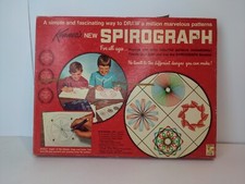 Vtg Kenner Spirograph Drawing Set 401 Original Blue Tray All Discs 1967