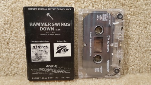 1989 Cassette Tape Babylon A.D. Hammer Swings Down Single Promo Promotional Copy - Picture 2 of 5