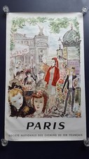 Plakat podróżny, Francja, Paryż, André Dignimont dla Kolei Francuskich S.N.C.F., 1962 