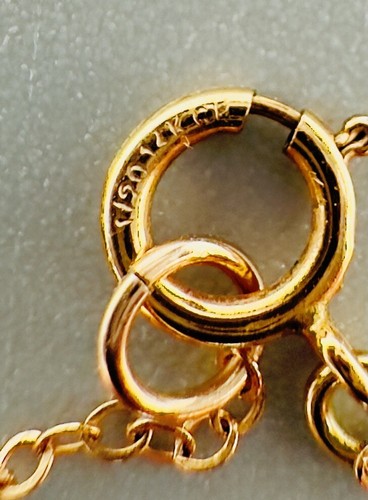 1/20 14k GF Necklace 18” W/ Initial “C” Pendant 1g - Picture 6 of 9