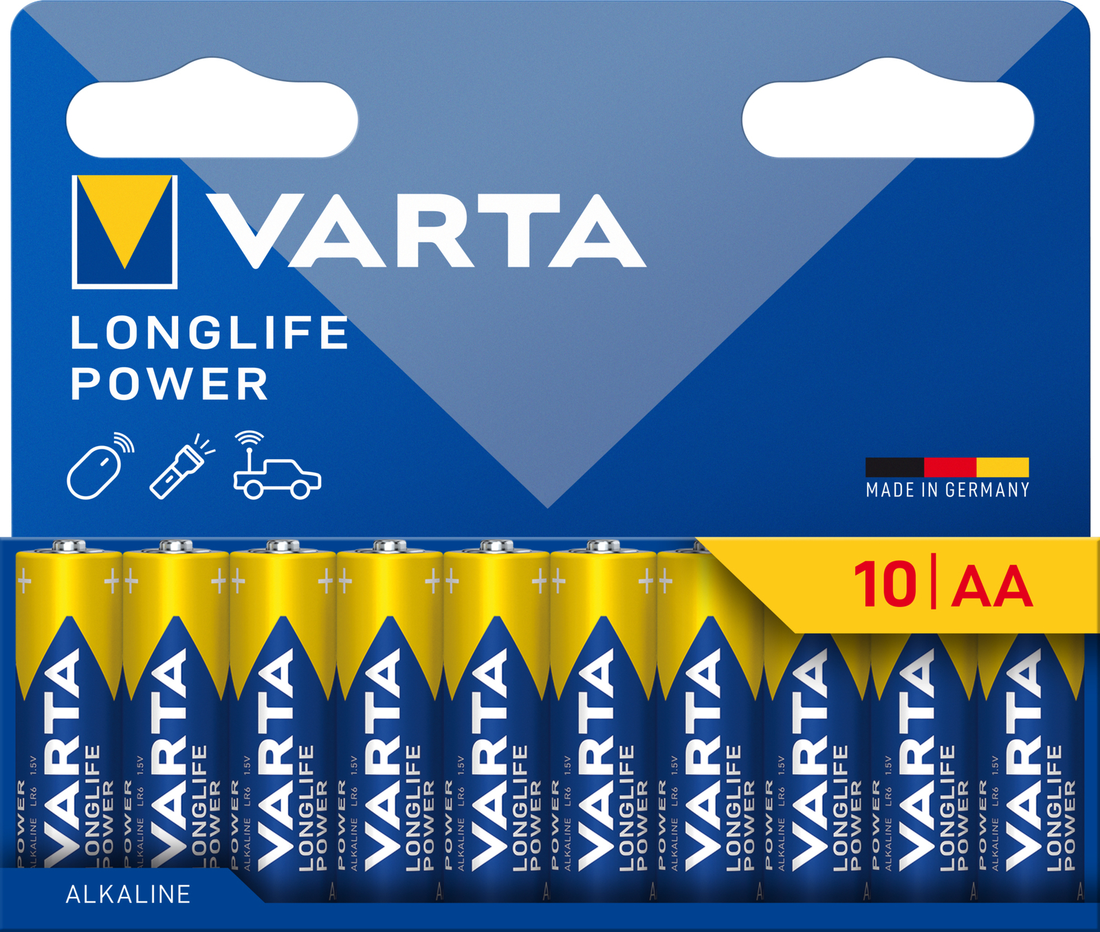Elettronica - Vari - Confezione 10 Batterie Varta Longlife Power Stilo Aa
