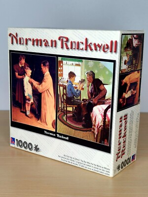Sure-Lox Norman Rockwell 1000 Piece Jigsaw Puzzle His First Day At ...