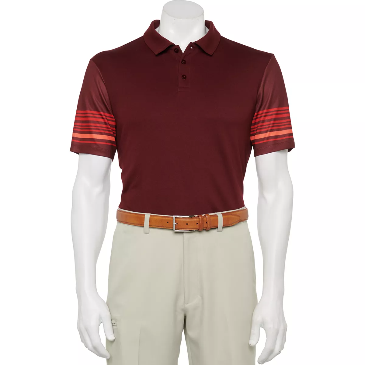 Men's Tek Gear Slim-Fit Golf Polo Color: Tawny Port, Size: L () | eBay