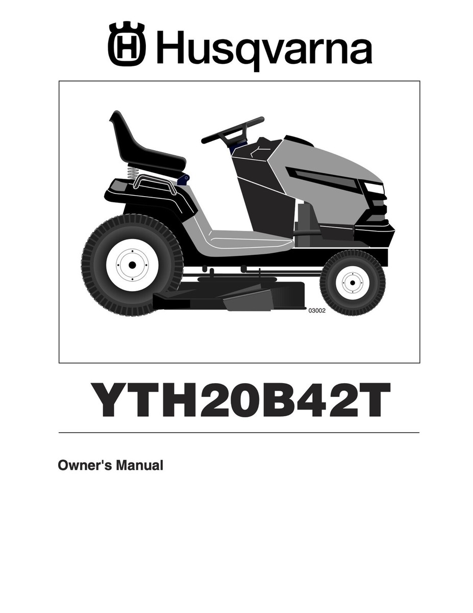 Owner's Manual Instructions Husqvarna Front Engine Riding Mower